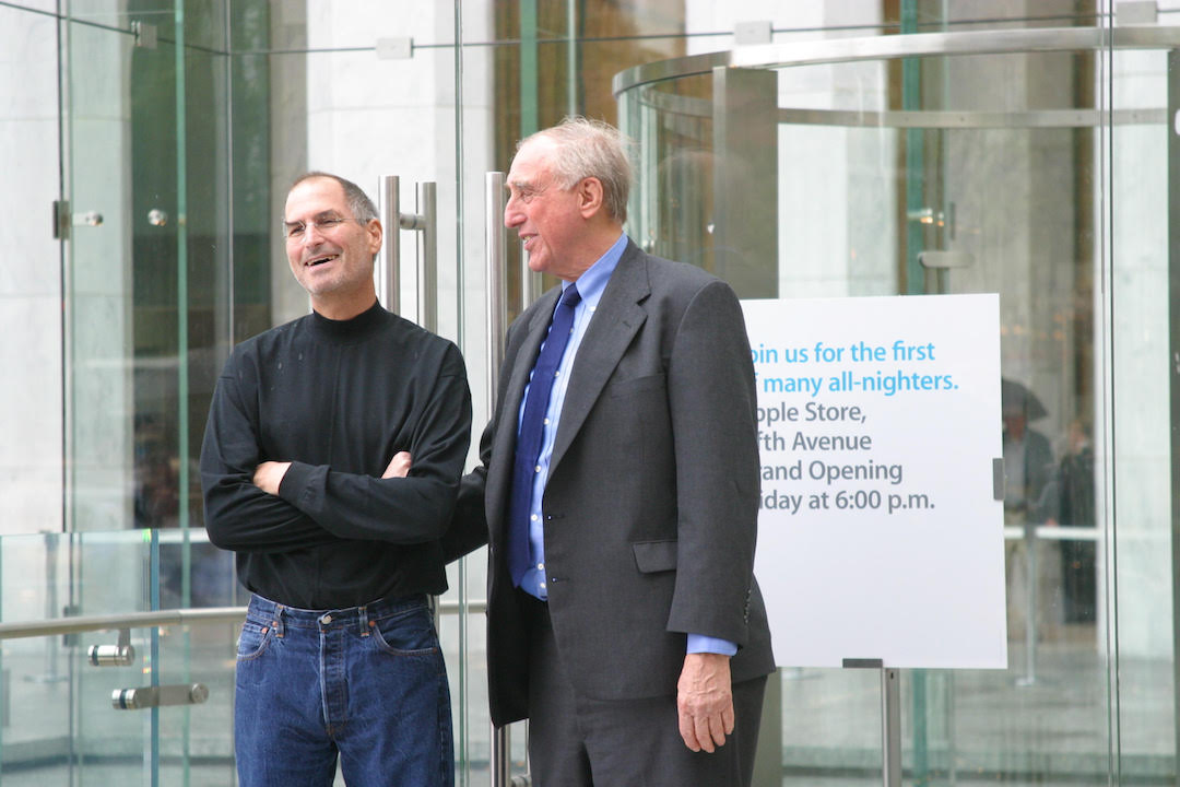 Peter Bohlin with Steve Jobs